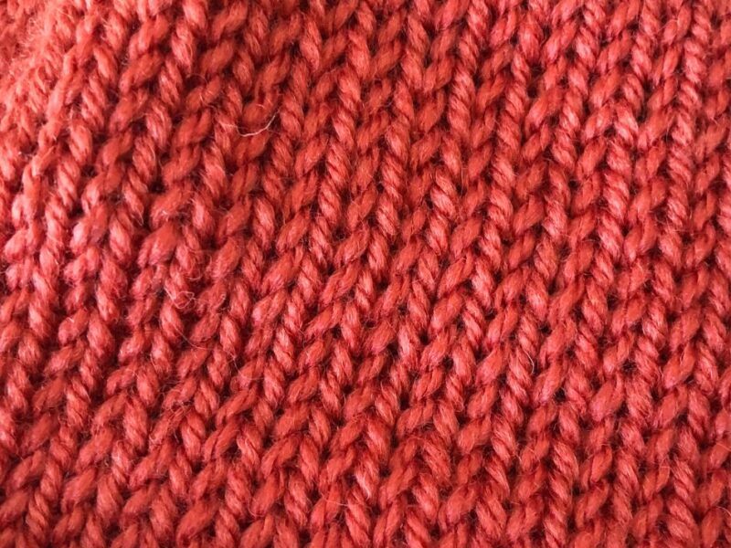 orange wool knit